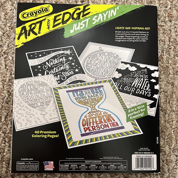 CRAYOLA INSPIRATIONAL QUOTES COLORING PAGES - Picture 3 of 4